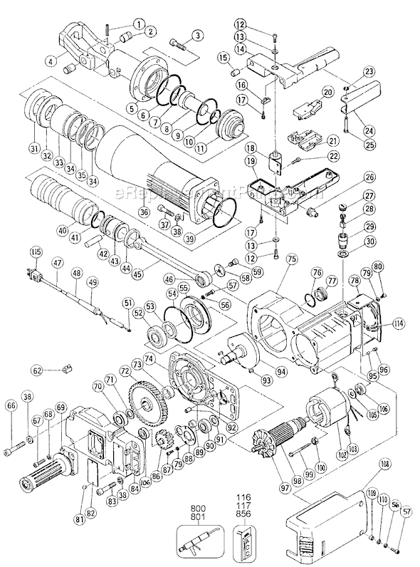Page A Diagram and Parts List for 5027 Type 1 Black and Decker Hammer Drill